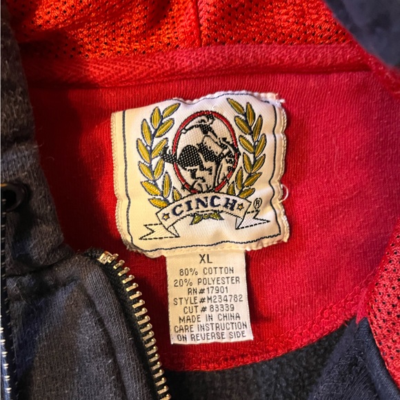 Vintage cinch jeans zip up hoodie - Picture 3 of 4